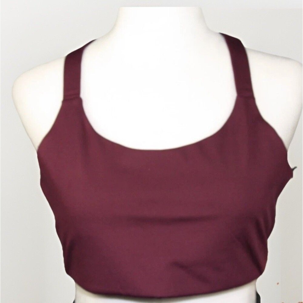 Girlfriend Collective Simone High Support Bra Sports Bra Burgundy Size XL NWT